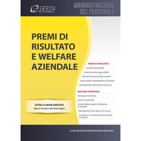 Ebook Premi Di Risultato E Welfare Aziendale