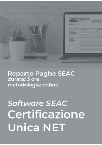 Software SEAC  - Certificazione Unica .NET 2022