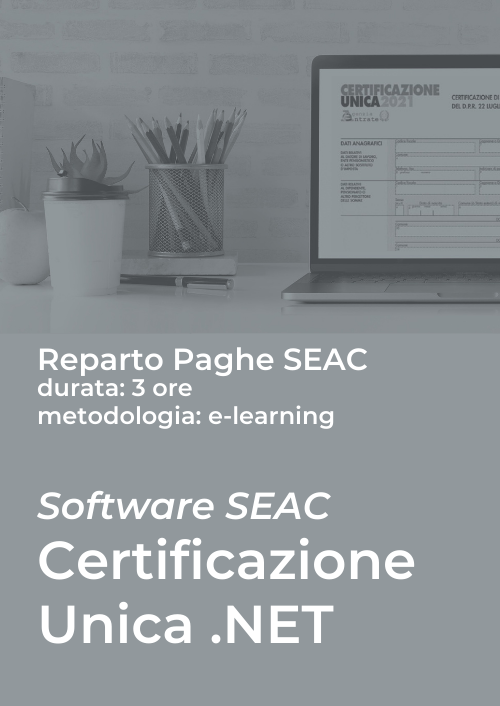 Software SEAC - Certificazione Unica .NET - E-learning