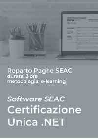 Software SEAC - Certificazione Unica .NET - E-learning