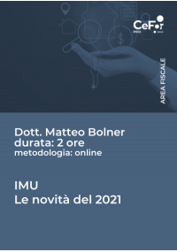 IMU - le novità del 2021 | Offerta dedicata
