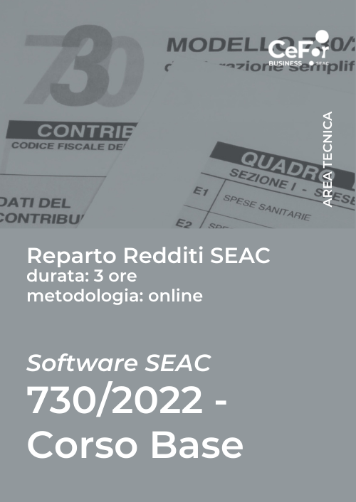 Software SEAC - Modello 730/2022 - CORSO BASE