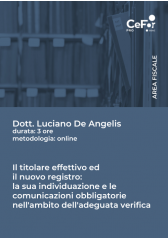 Il Titolare Effettivo Ed Il Nuovo Registro: La Sua Individuazione E Le Comunicazioni Obbligatorie Il Titolare Effettivo Ed Il Nuovo Registro: La Sua Individuazione E Le Comunicazioni Obbligatorie