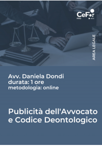 E-Learning - Pubblicità dell'avvocato e codice deontologico