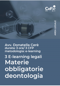 E-learning legali - materie obbligatorie deontologia