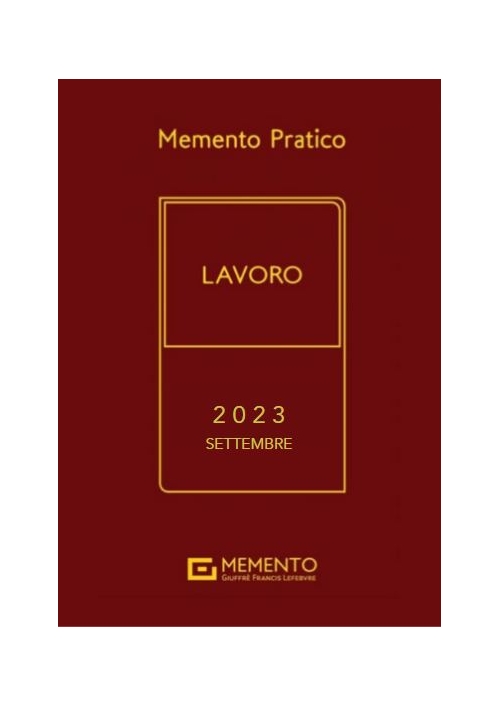 MEMENTO LAVORO 2023 - Edizione di Settembre