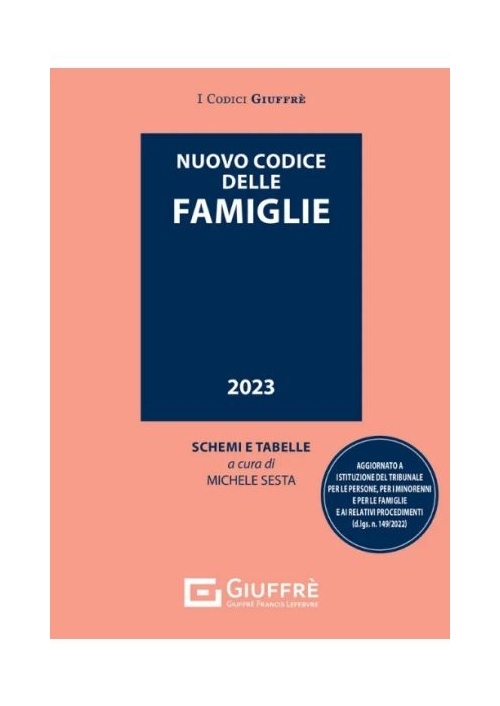 NUOVO CODICE DELLE FAMIGLIE 2023