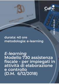 E-learning - Modello 730 assistenza fiscale - per impiegati in attività di elaborazione e controllo