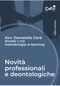 E-Learning - Novità professionali e deontologiche