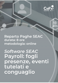 Software SEAC - Payroll: fogli presenze, eventi tutelati e conguaglio