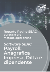 Software SEAC - Payroll: Impresa, Ditta e Anagrafica dipendente