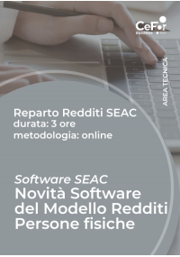 Software SEAC - Mod redditi persone fisiche, IMU - CORSO BASE NET 2024