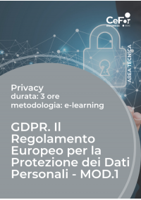 GDPR. Il Regolamento Europeo per la Protezione dei Dati Personali - MOD.1