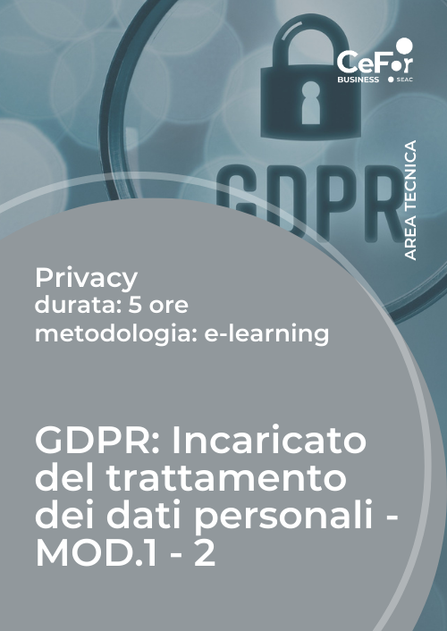 GDPR: Incaricato del trattamento dei dati personali - MOD.1 - 2