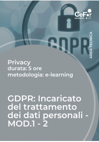 GDPR: Incaricato del trattamento dei dati personali - MOD.1 - 2