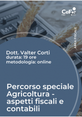 Percorso Speciale Agricoltura - Aspetti Fiscali E Contabili