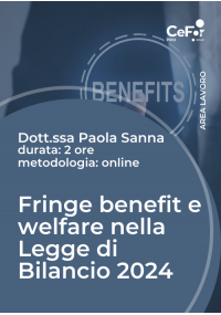 Fringe benefit e welfare nella Legge di Bilancio 2024