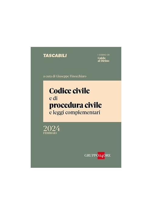 CODICE CIVILE E PROCEDURA CIVILE ED. 2024