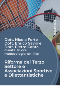 Percorso - Riforme del Terzo Settore e delle Società ed Associazioni sportive dilettantistiche