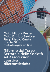 Percorso - Riforme Del Terzo Settore E Delle Società Ed Associazioni Sportive Dilettantistiche