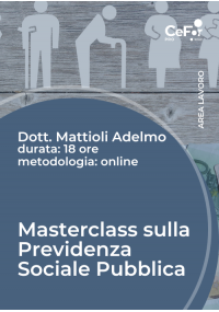 Masterclass sulla Previdenza Sociale Pubblica