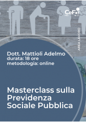 Masterclass Sulla Previdenza Sociale Pubblica