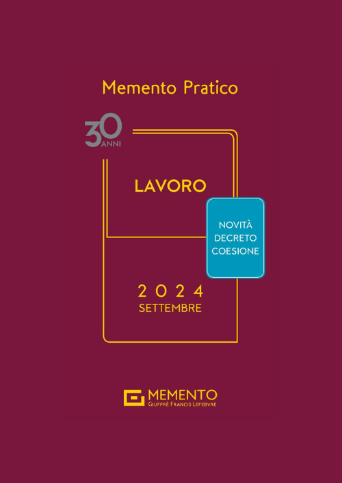 MEMENTO LAVORO 2024 - Edizione di Settembre