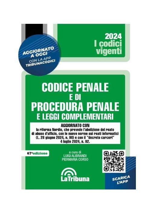 CODICE PENALE E DI PROCEDURA PENALE