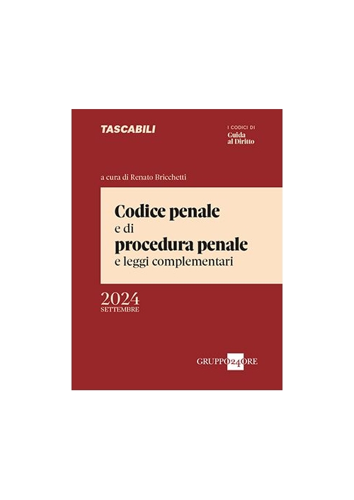 CODICE PENALE E PROCEDURA PENALE ED. 2024