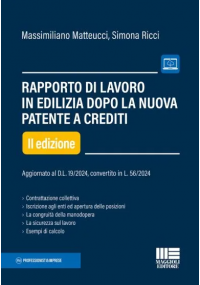 RAPPORTO DI LAVORO IN EDILIZIA DOPO LA NUOVA PATENTE A PUNTI