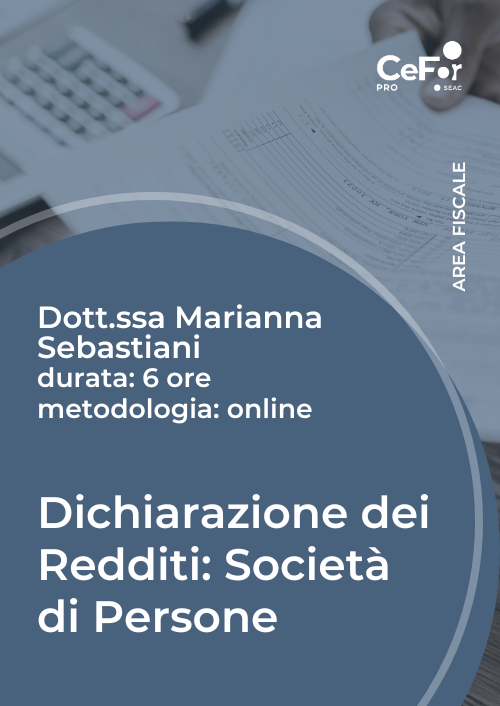 Dichiarazione dei Redditi: Società di Persone