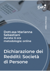 Dichiarazione Dei Redditi: Società Di Persone