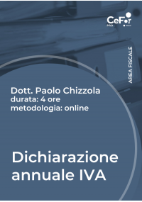 Dichiarazione Annuale IVA - Ed. Marzo