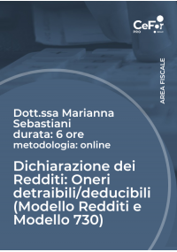 Dichiarazione dei Redditi Oneri Detraibili/Deducibili (Mod. REDDITI e Mod. 730) - Ed. Febbraio