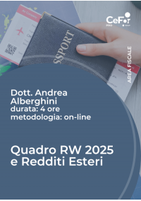 Quadro RW 2025 e Redditi Esteri