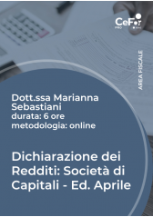 Dichiarazione Dei Redditi: Società Di Capitali - Ed. Aprile