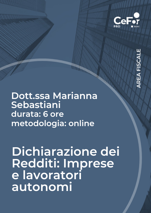 Dichiarazione dei Redditi - Modello Redditi Imprese e Lavoratori Autonomi - Ed. MARZO