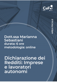 Dichiarazione dei Redditi - Modello Redditi Imprese e Lavoratori Autonomi - Ed. MARZO