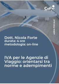 IVA per le Agenzie di Viaggio: orientarsi tra norme e adempimenti - Ed. Febbraio