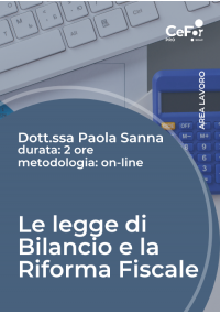 Le legge di Bilancio e la Riforma Fiscale