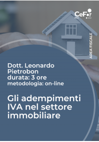 Gli adempimenti IVA nel settore immobiliare - Ed. Marzo