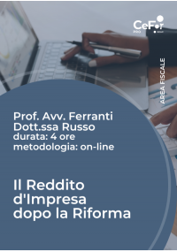 Il Reddito d'Impresa dopo la Riforma