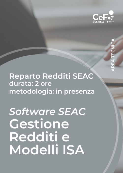 Software SEAC - Gestione Redditi e Modelli ISA - ROMA