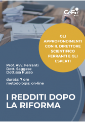 Gli Approfondimenti Con Il Direttore Scientifico Ferranti E Gli Esperti: I Redditi Dopo La Riforma