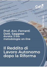 Il Reddito di Lavoro Autonomo dopo la Riforma - OFFERTA DEDICATA