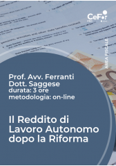 Il Reddito Di Lavoro Autonomo Dopo La Riforma - Offerta Dedicata