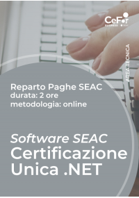 Suite Paghe SEAC - Certificazione Unica .NET