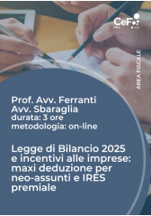 Legge Di Bilancio 2025 E Incentivi Alle Imprese: Maxi Deduzione Per Neo-Assunti E Ires Premiale