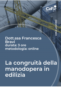 La congruità della manodopera in edilizia - Ed. Maggio