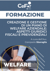 Creazione E Gestione Di Un Piano Di Welfare Aziendale: Aspetti Giuridici, Fiscali E Previdenziali Creazione E Gestione Di Un Piano Di Welfare Aziendale: Aspetti Giuridici, Fiscali E Previdenziali